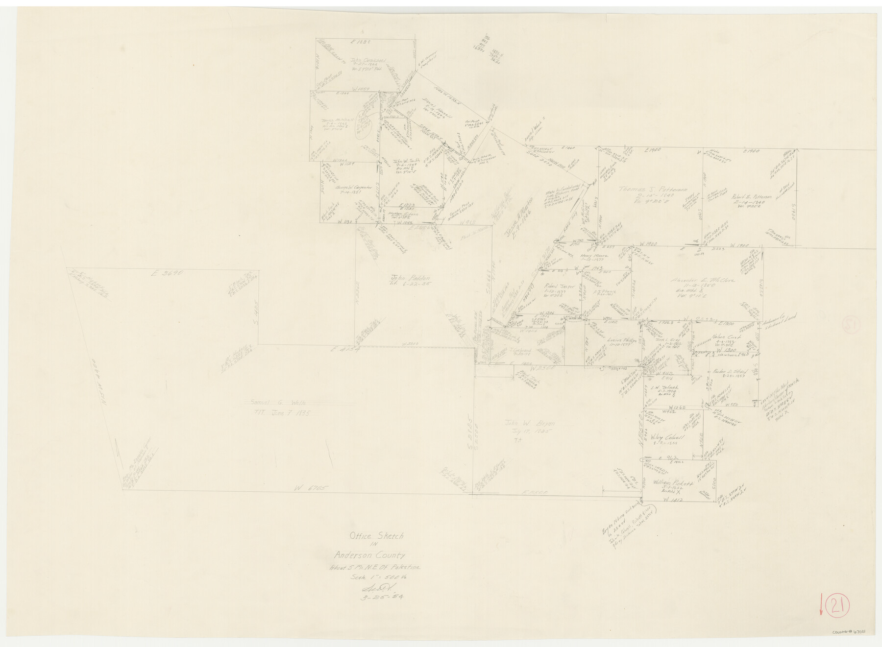 67021, Anderson County Working Sketch 21, General Map Collection