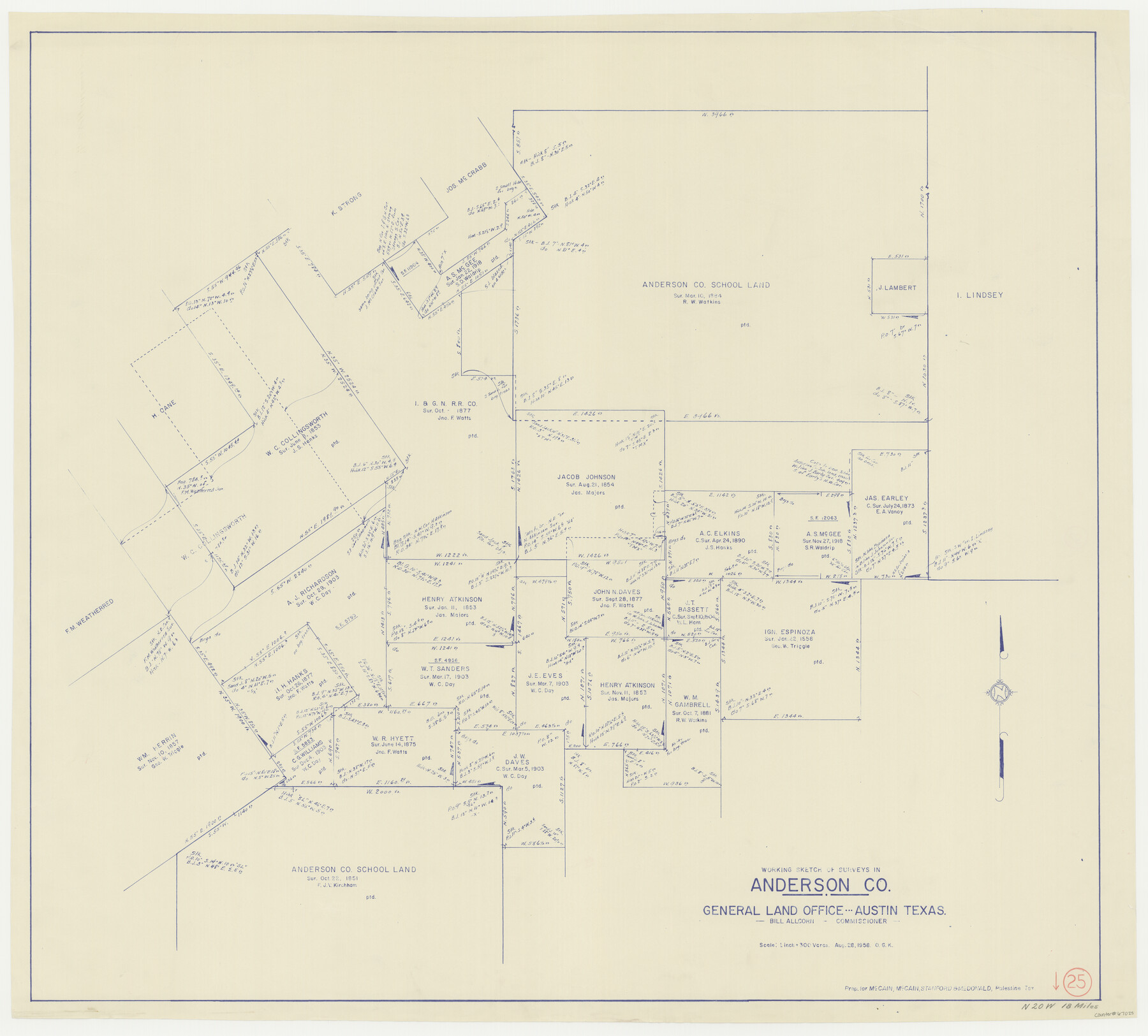 67025, Anderson County Working Sketch 25, General Map Collection