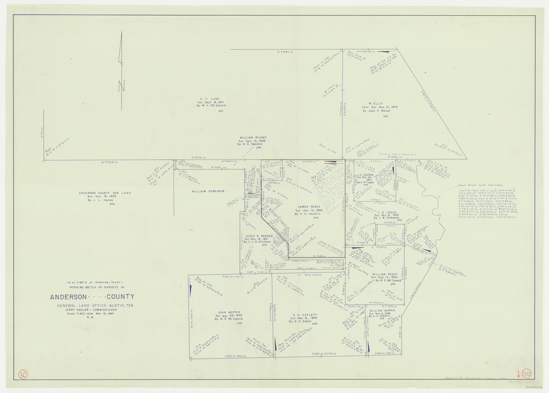 67030, Anderson County Working Sketch 30, General Map Collection