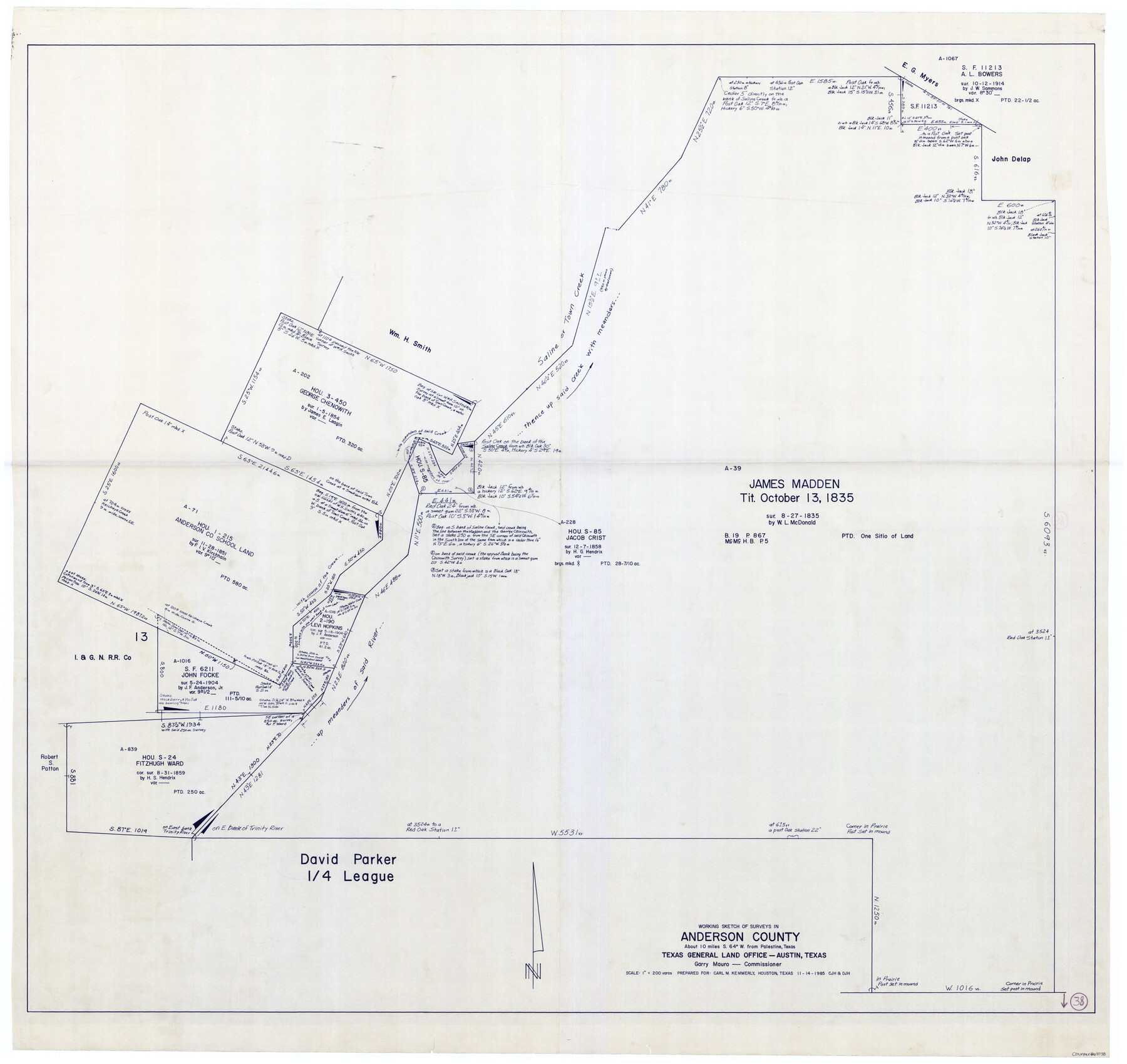 67038, Anderson County Working Sketch 38, General Map Collection