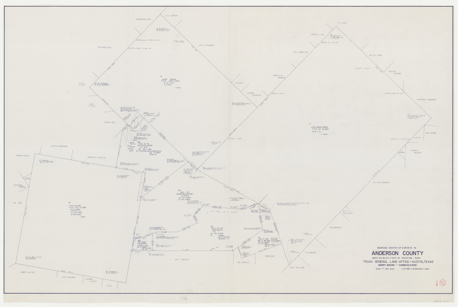 67042, Anderson County Working Sketch 42, General Map Collection