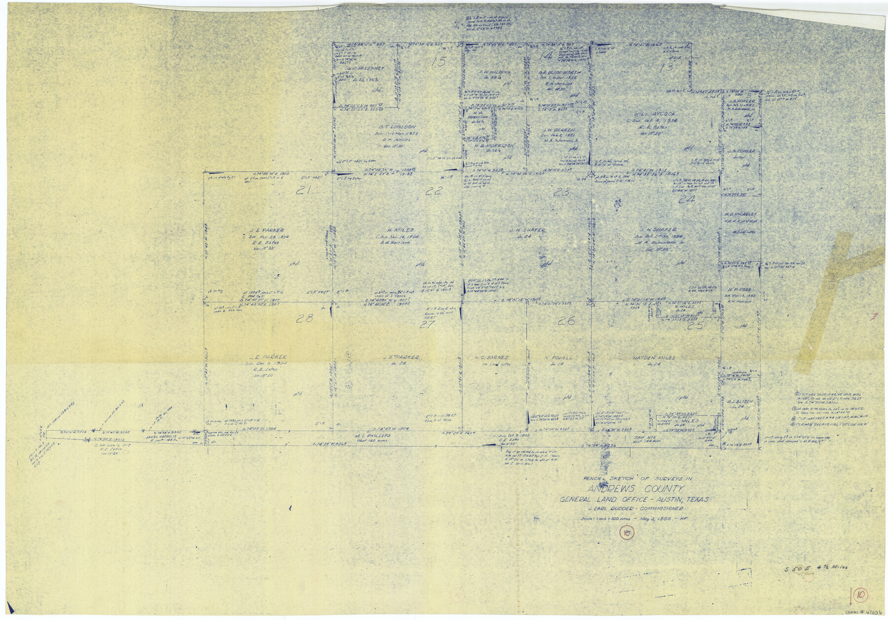 67056, Andrews County Working Sketch 10, General Map Collection