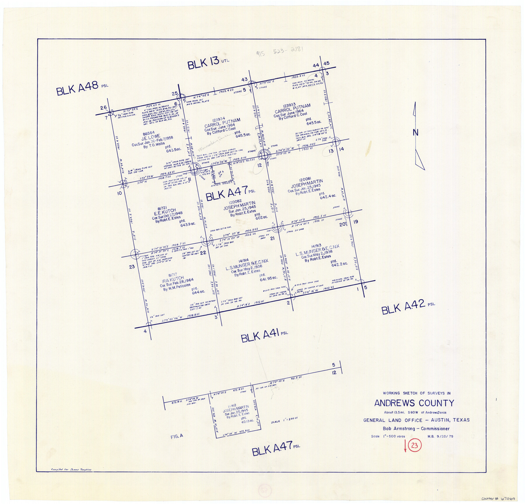 67069, Andrews County Working Sketch 23, General Map Collection