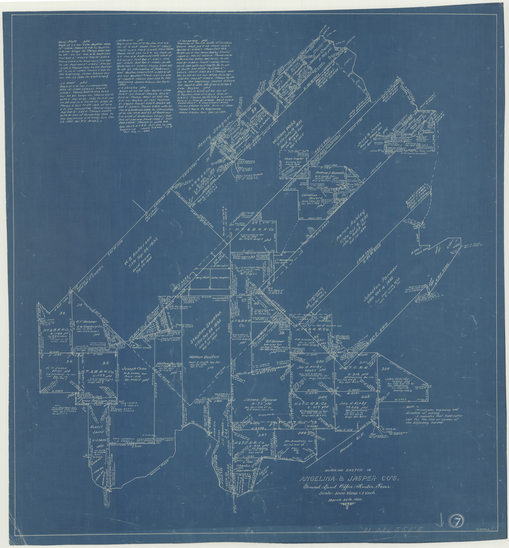 67088, Angelina County Working Sketch 7, General Map Collection