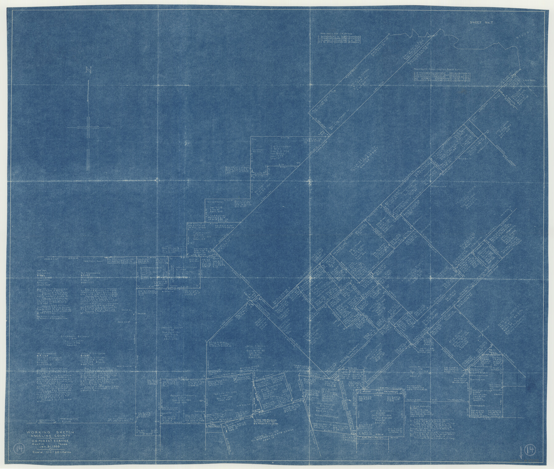 67095, Angelina County Working Sketch 14, General Map Collection