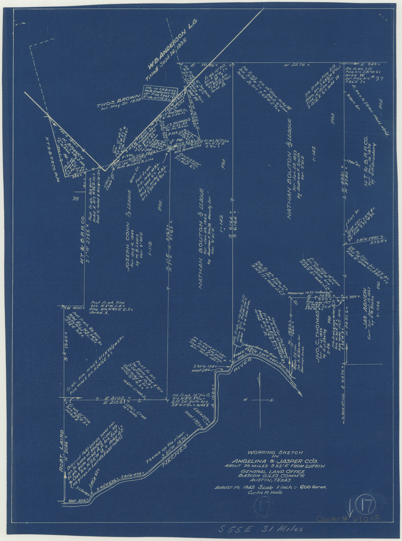 67098, Angelina County Working Sketch 17, General Map Collection