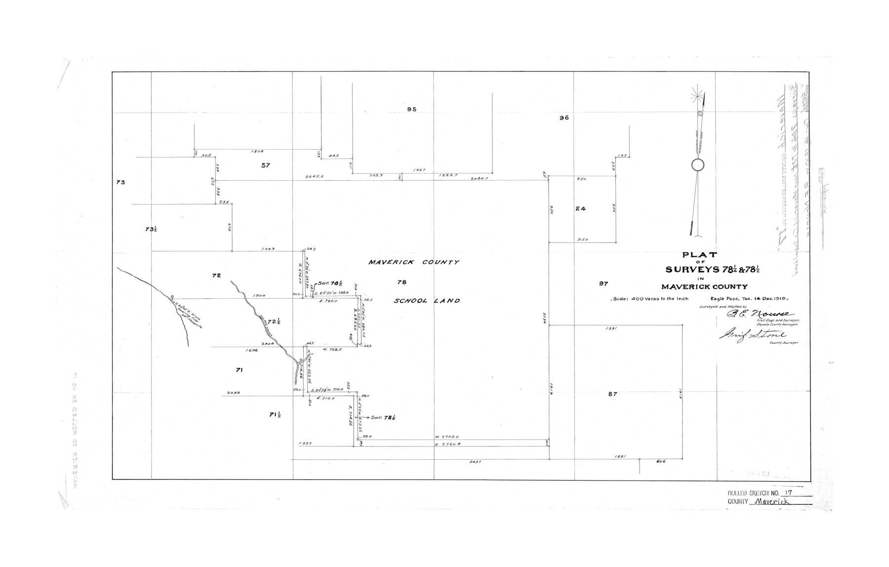 6710, Maverick County Rolled Sketch 17, General Map Collection