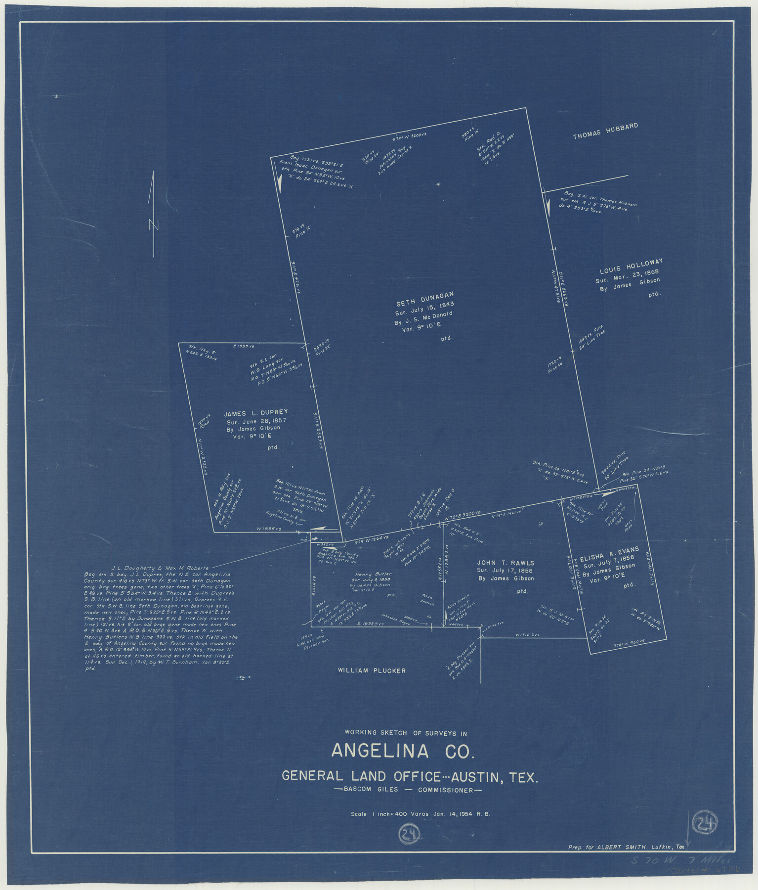 67106, Angelina County Working Sketch 24, General Map Collection