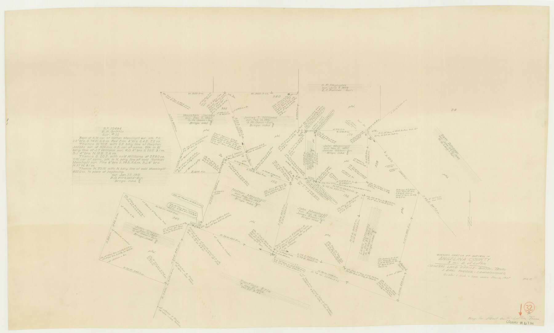 67114, Angelina County Working Sketch 32a, General Map Collection