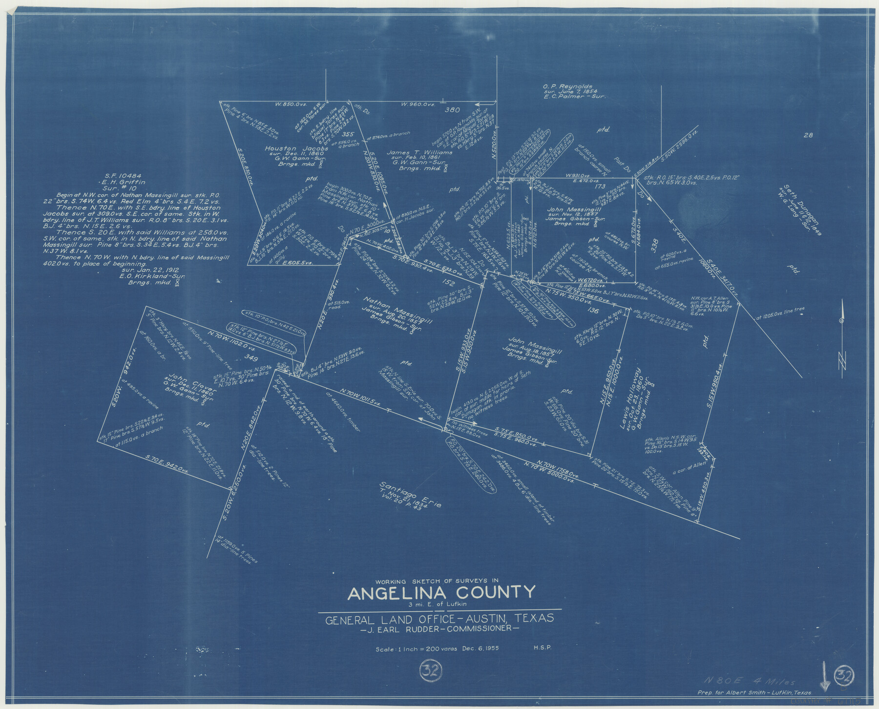 67115, Angelina County Working Sketch 32b, General Map Collection