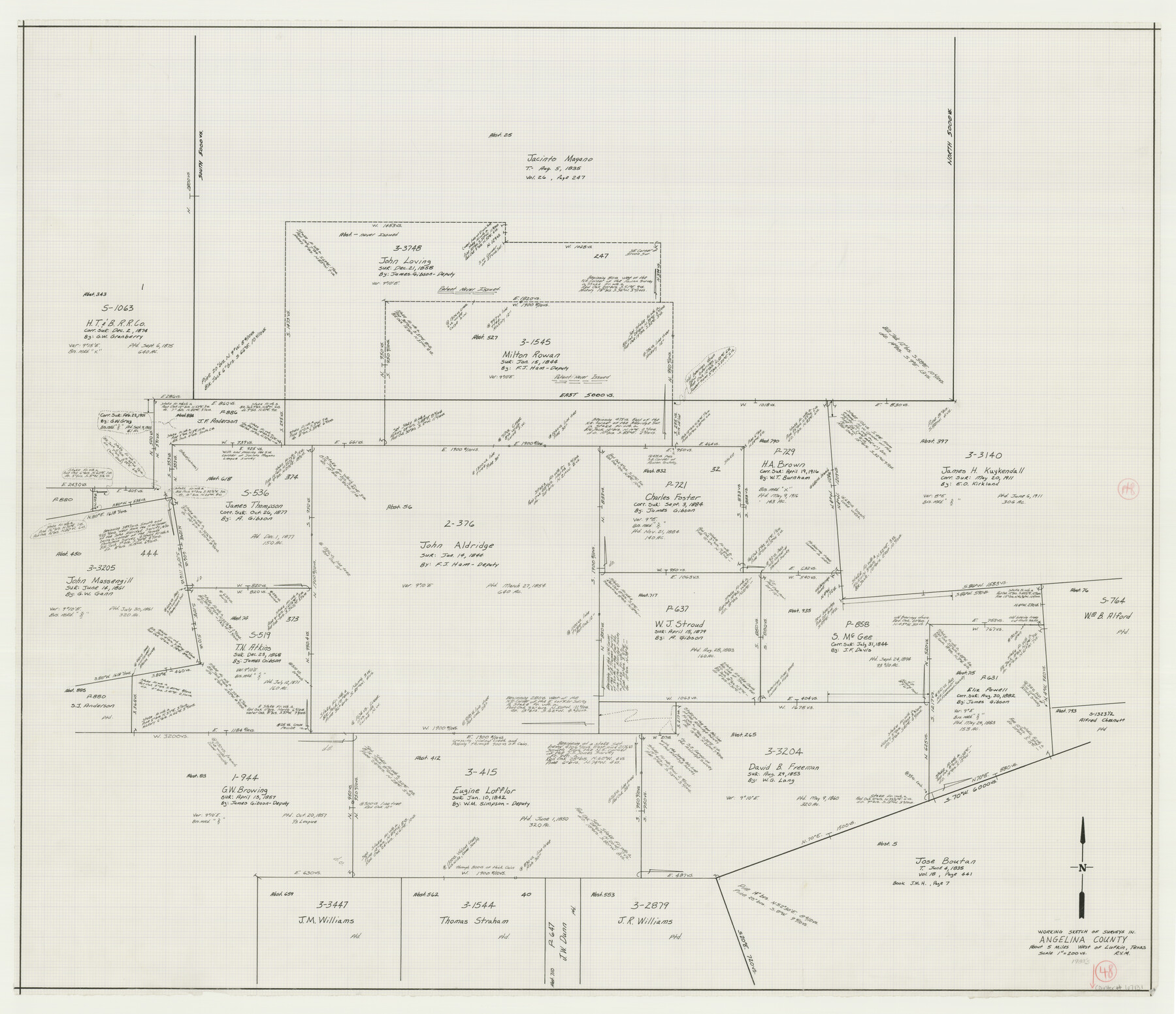 67131, Angelina County Working Sketch 48, General Map Collection
