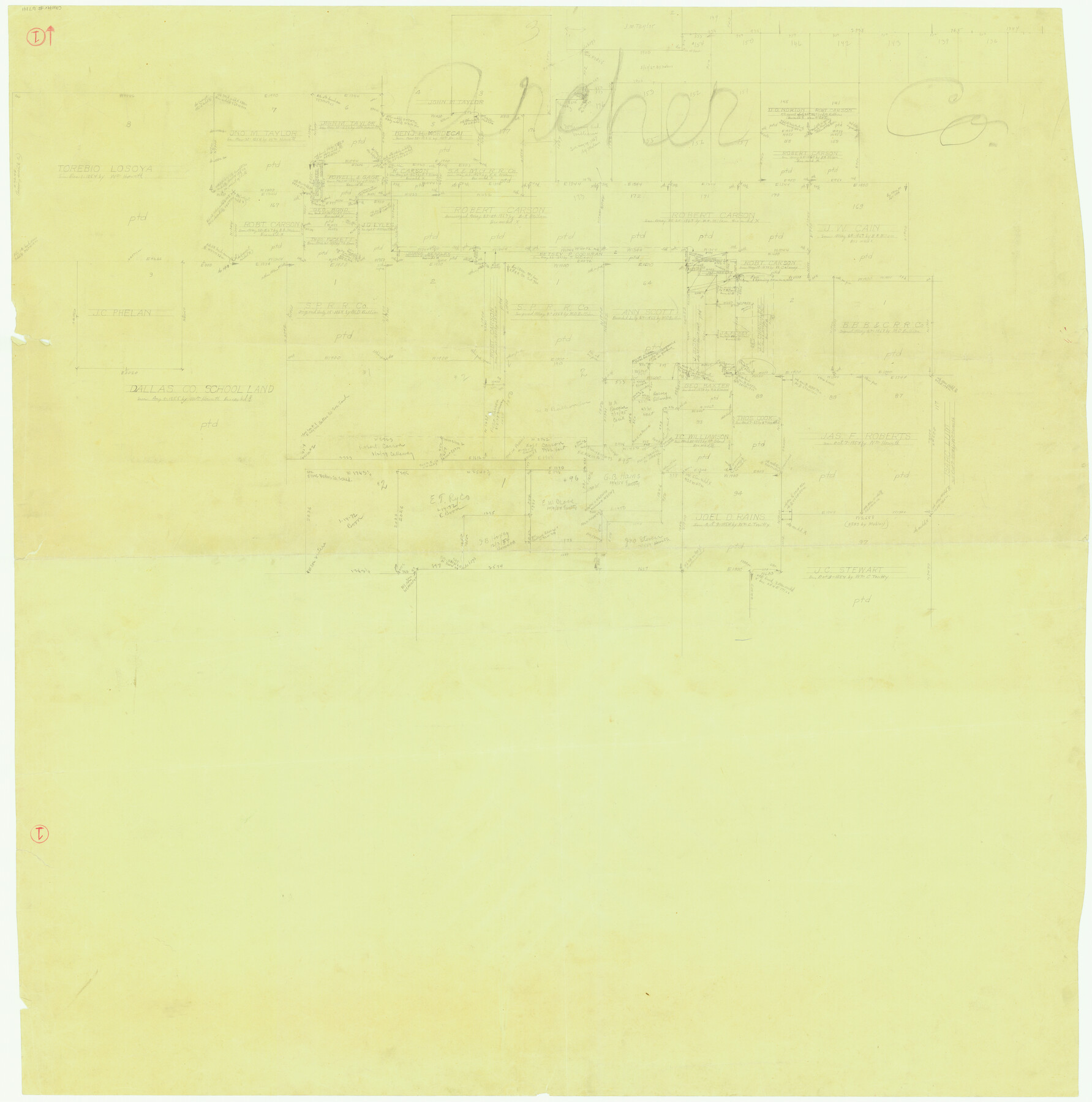 67141, Archer County Working Sketch 1, General Map Collection