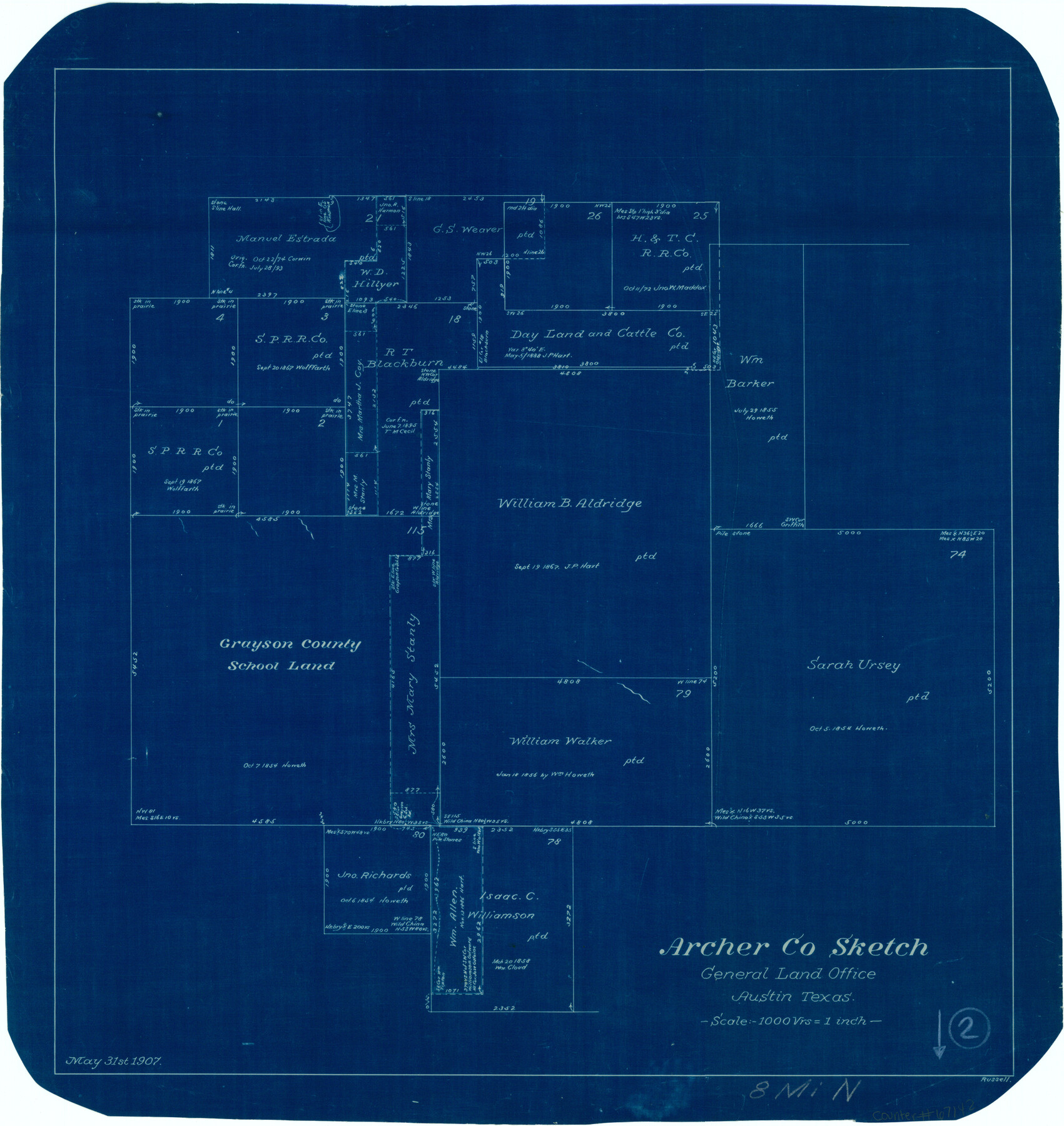 67142, Archer County Working Sketch 2, General Map Collection