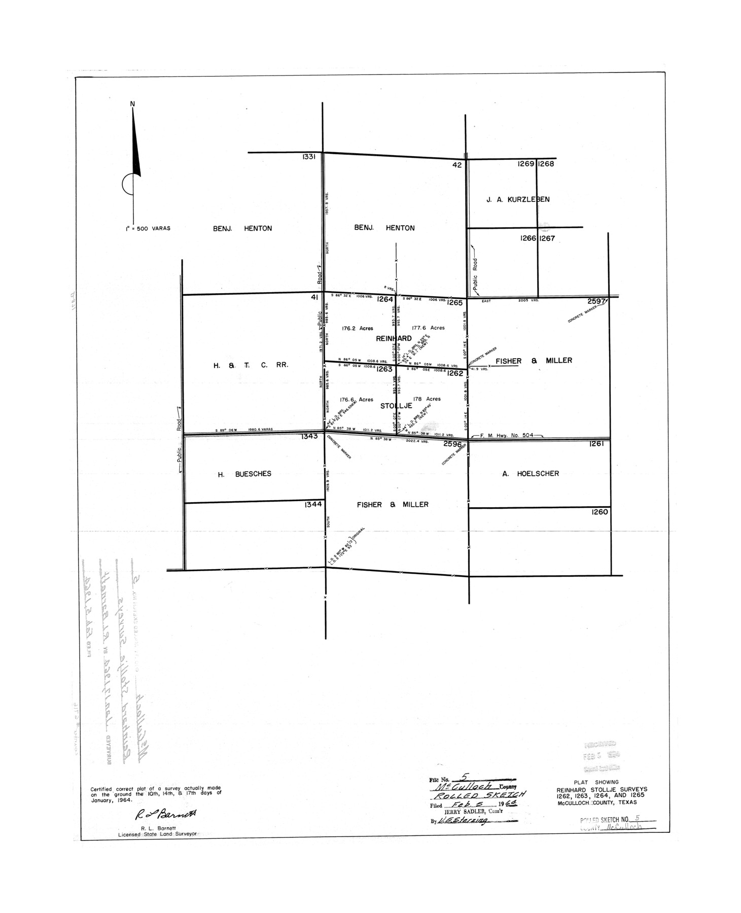 6716, McCulloch County Rolled Sketch 5, General Map Collection