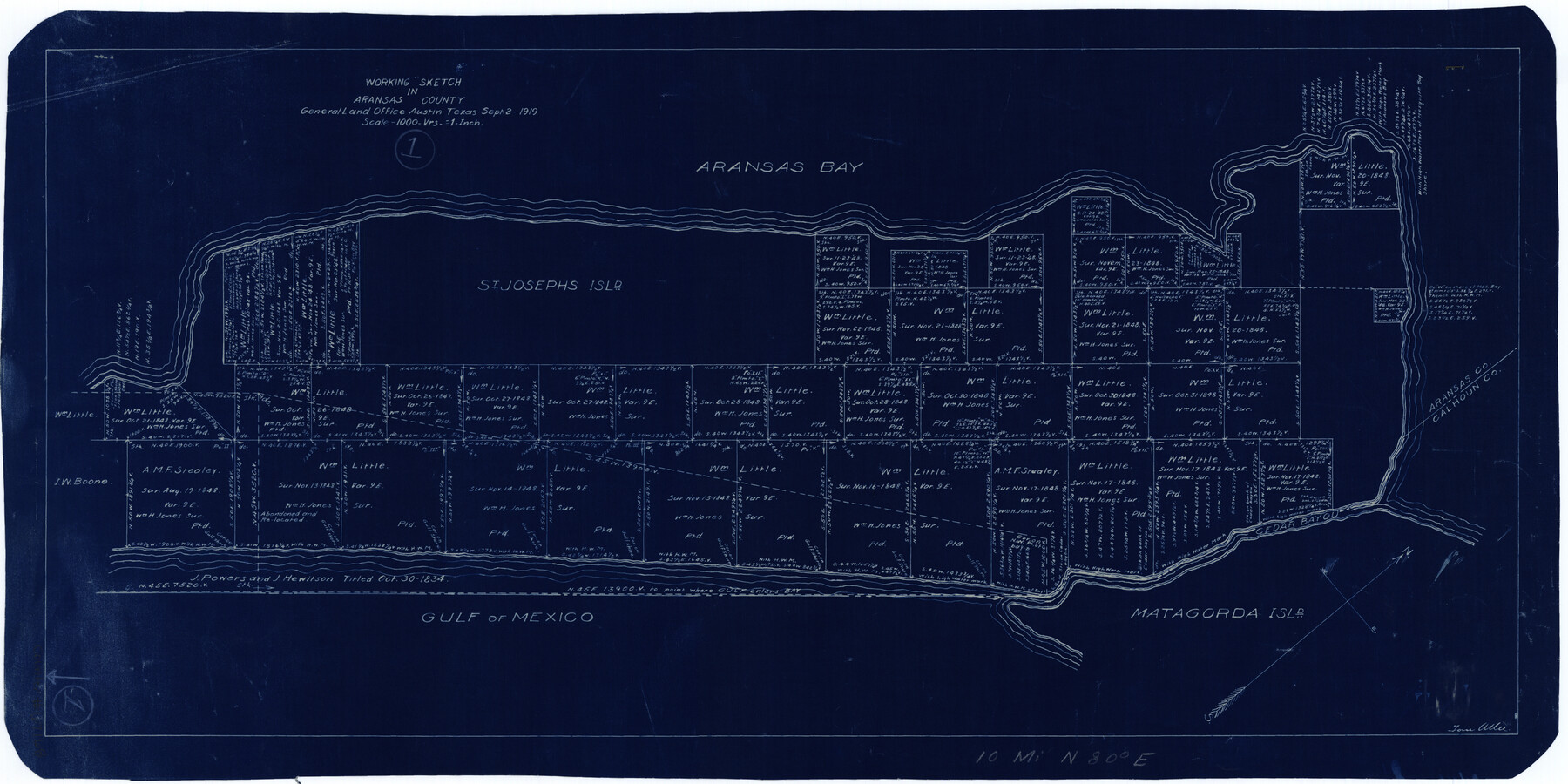 67168, Aransas County Working Sketch 1, General Map Collection