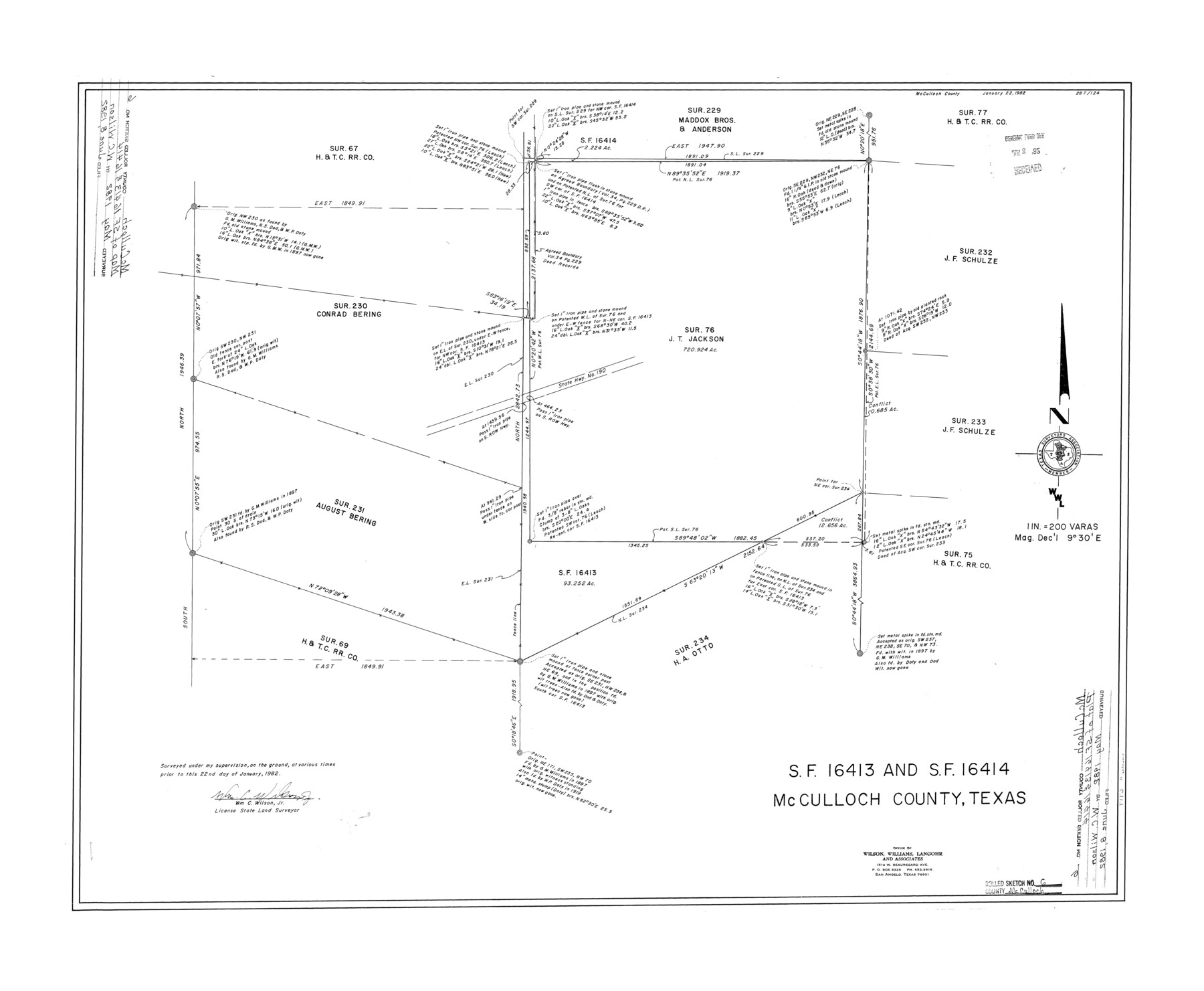 6717, McCulloch County Rolled Sketch 6, General Map Collection