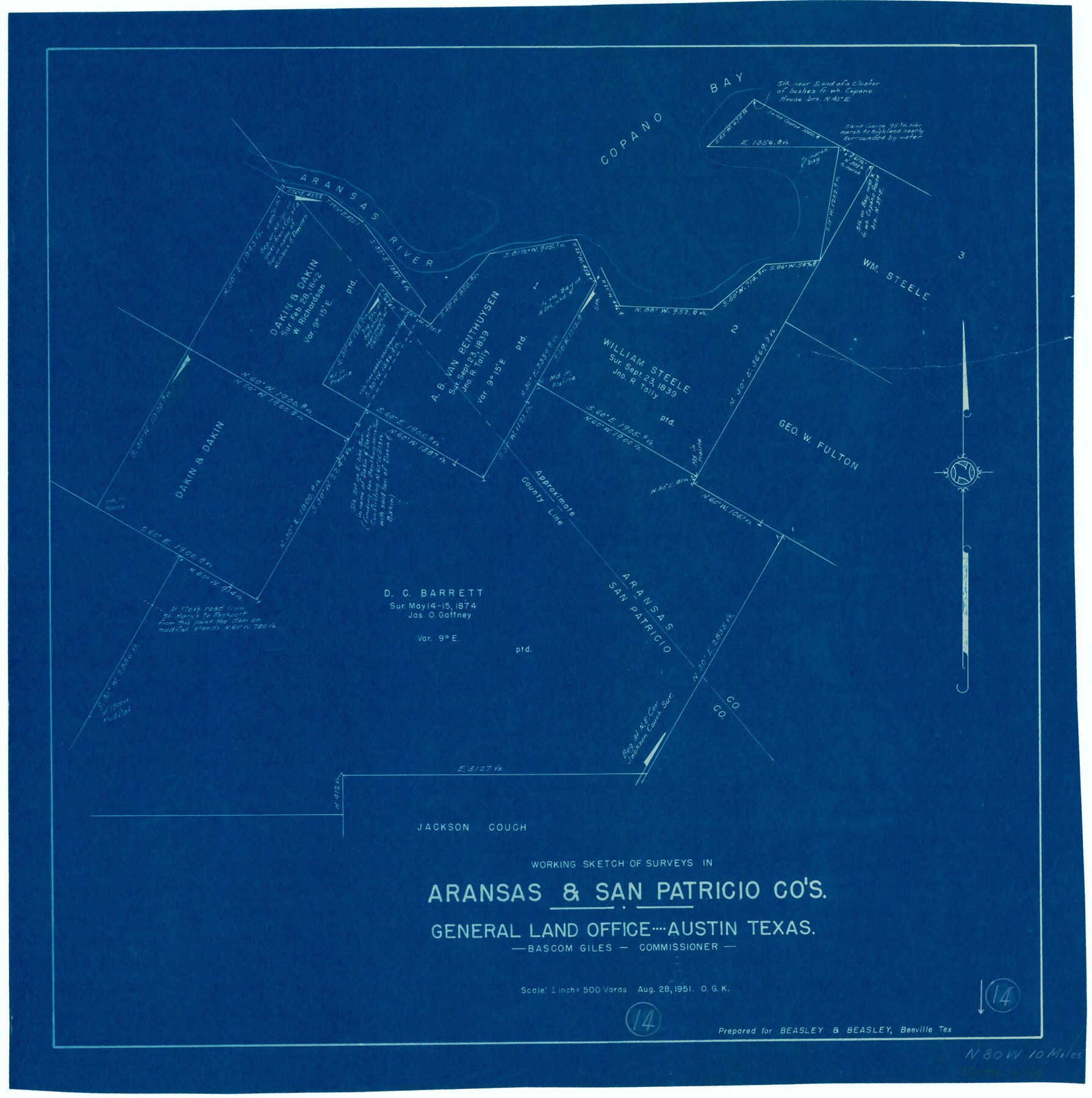 67181, Aransas County Working Sketch 14, General Map Collection