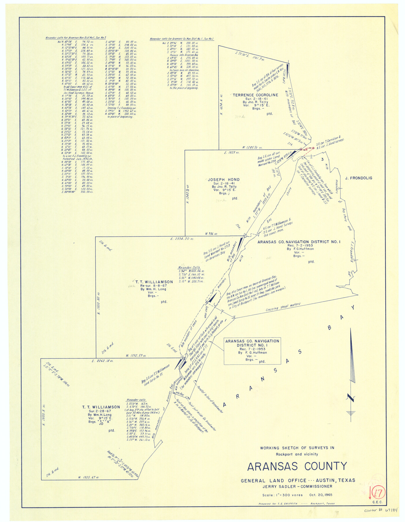 67184, Aransas County Working Sketch 17, General Map Collection