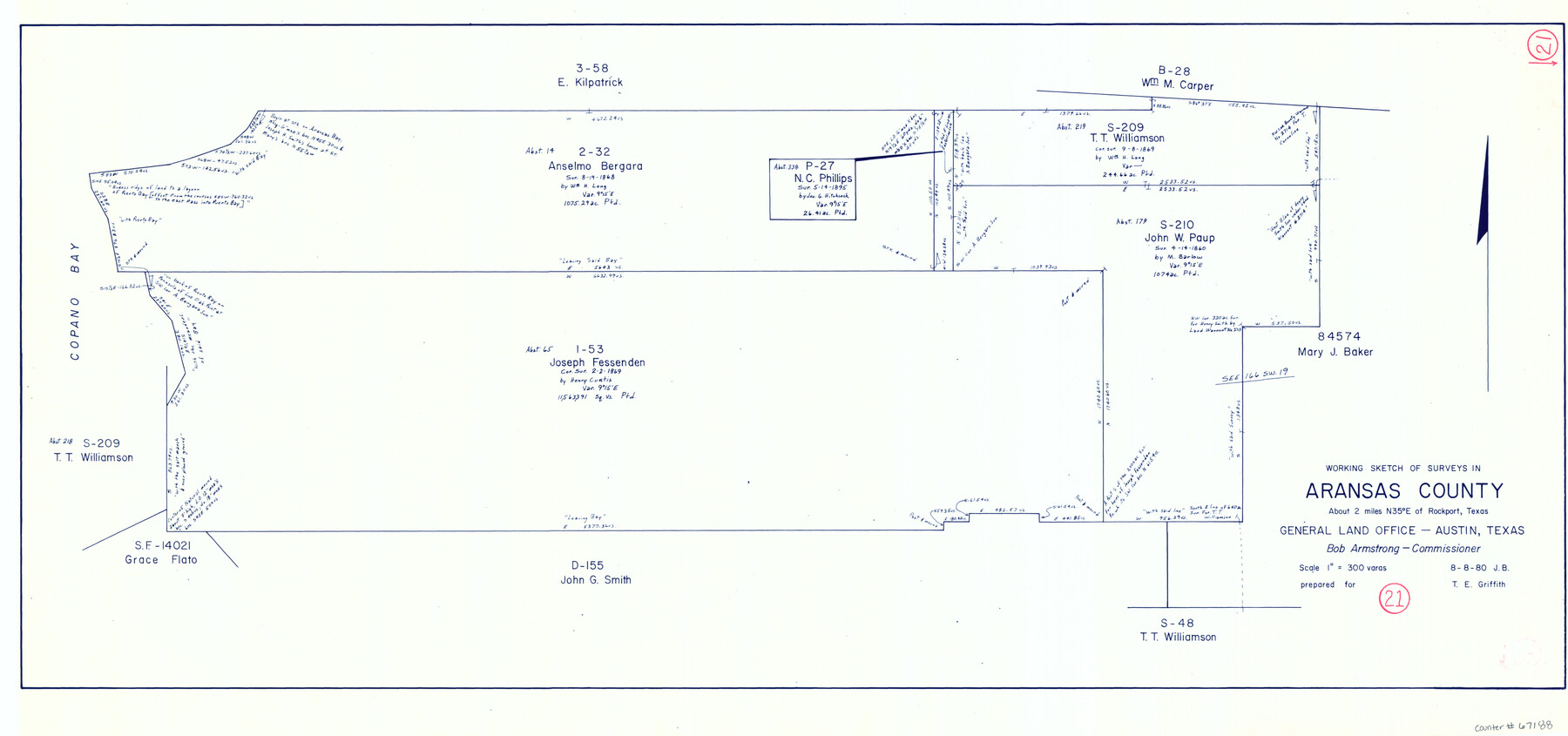 67188, Aransas County Working Sketch 21, General Map Collection