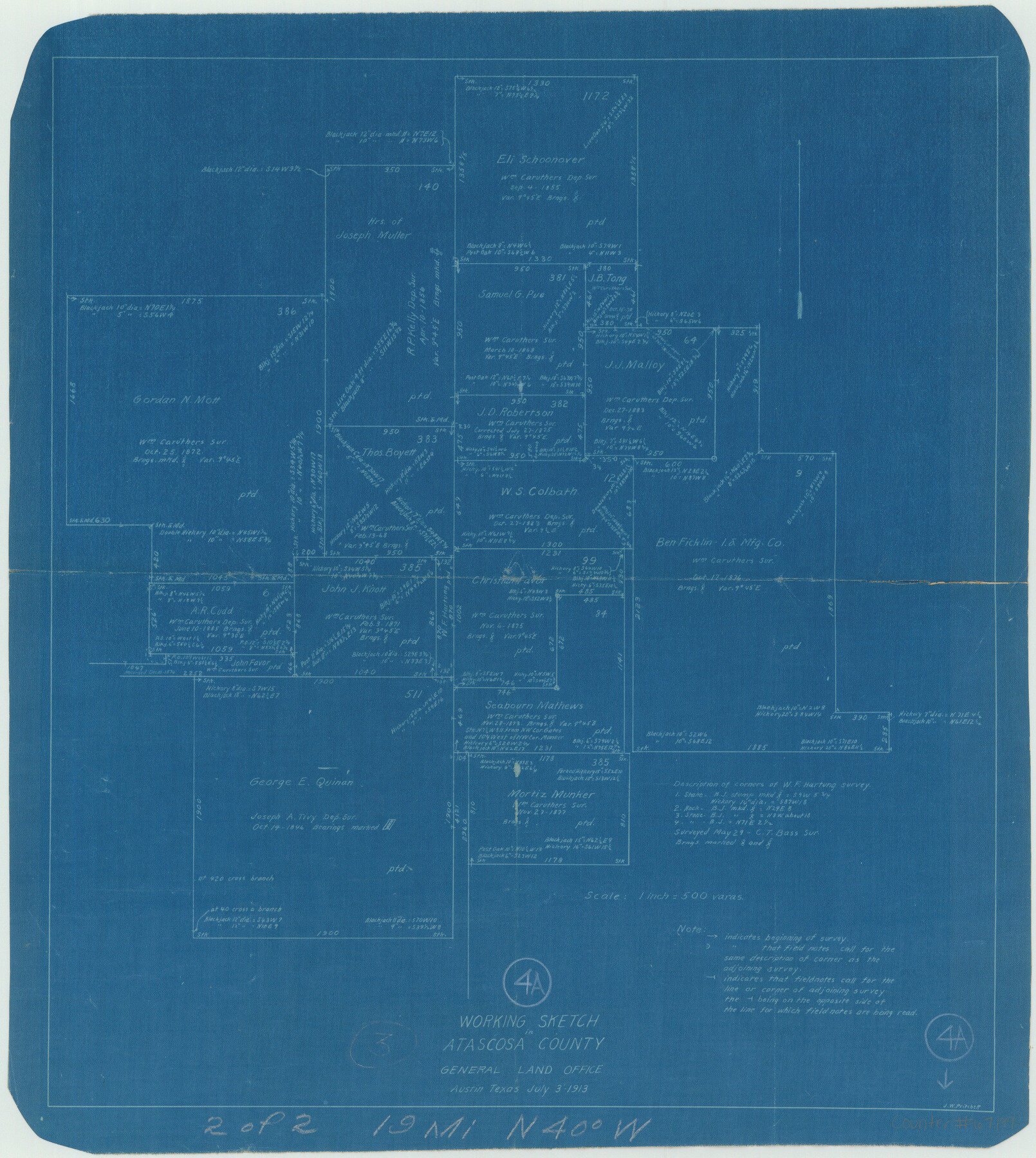 67199, Atascosa County Working Sketch 4, General Map Collection