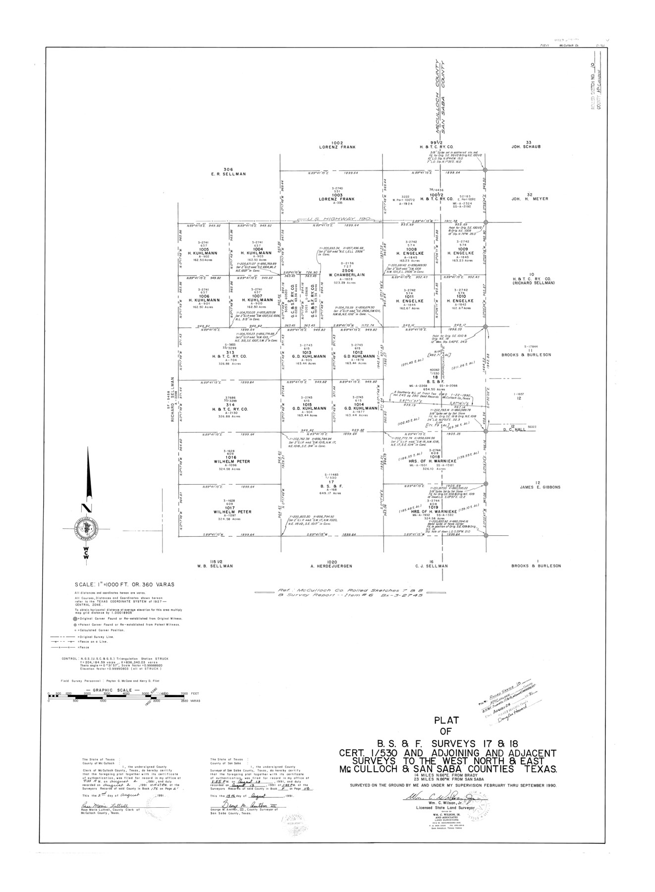 6720, McCulloch County Rolled Sketch 10, General Map Collection