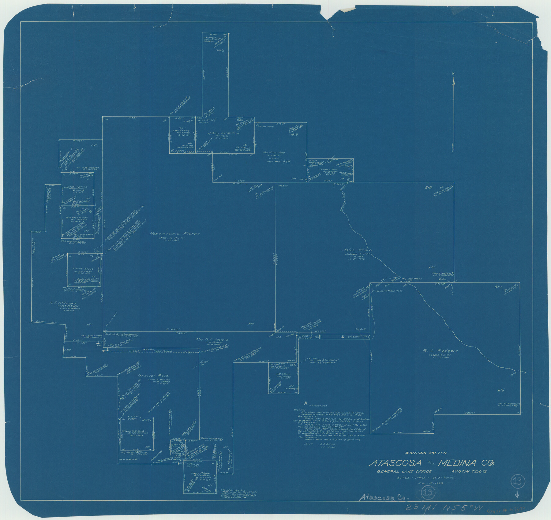 67209, Atascosa County Working Sketch 13, General Map Collection