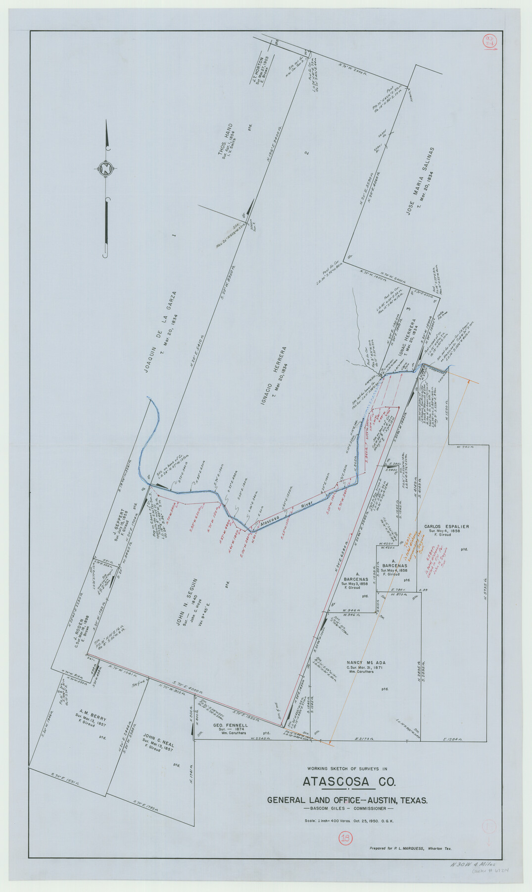 67214, Atascosa County Working Sketch 18, General Map Collection