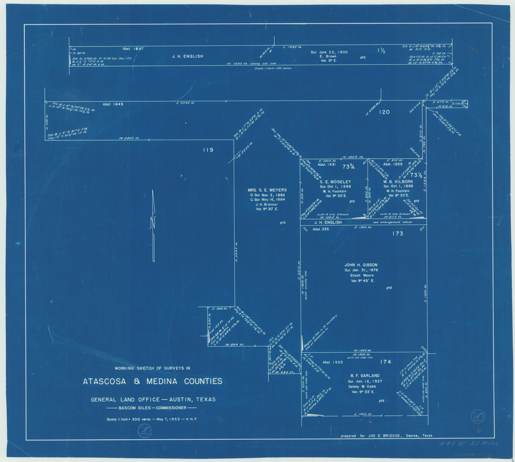 67216, Atascosa County Working Sketch 20, General Map Collection