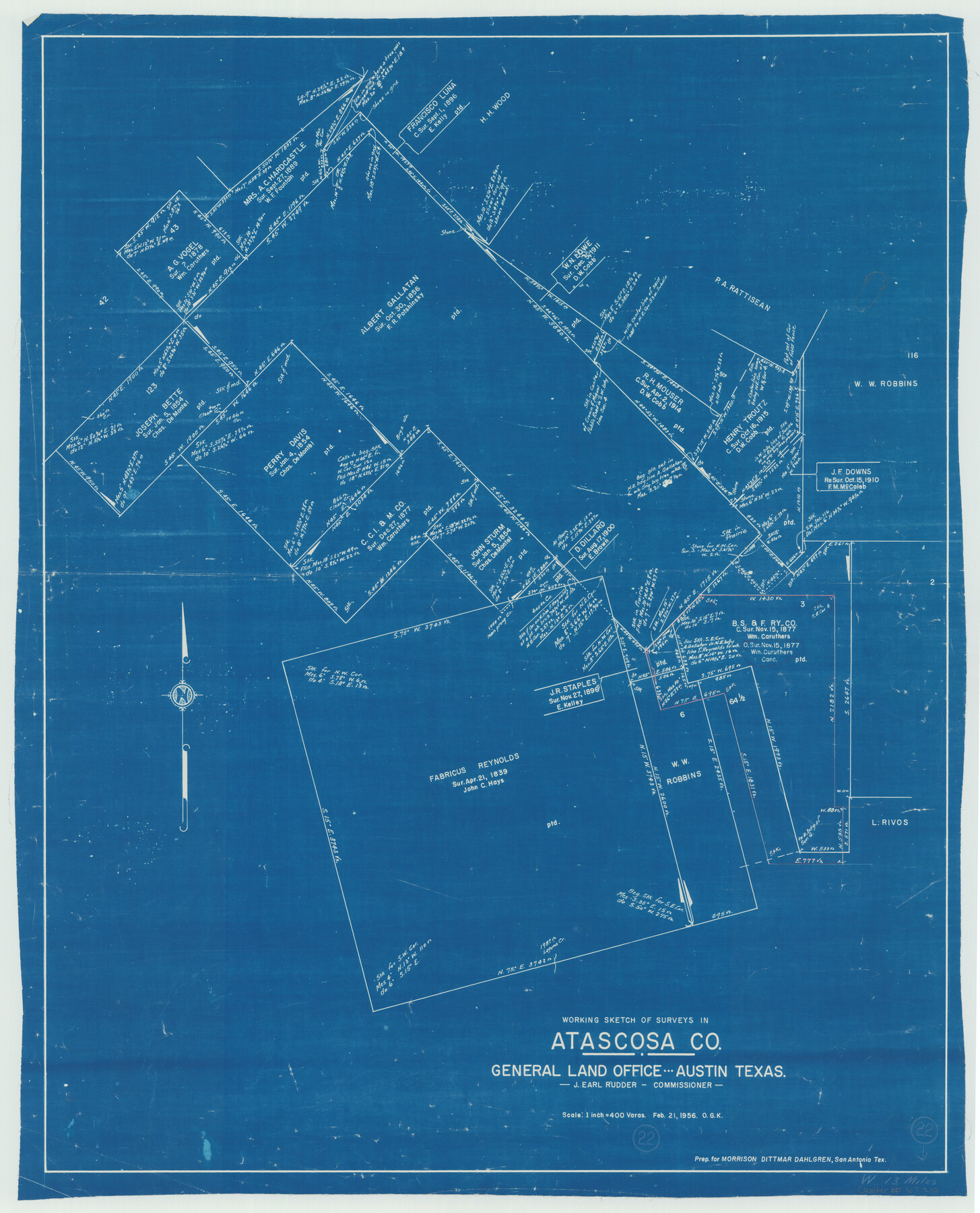 67218, Atascosa County Working Sketch 22, General Map Collection