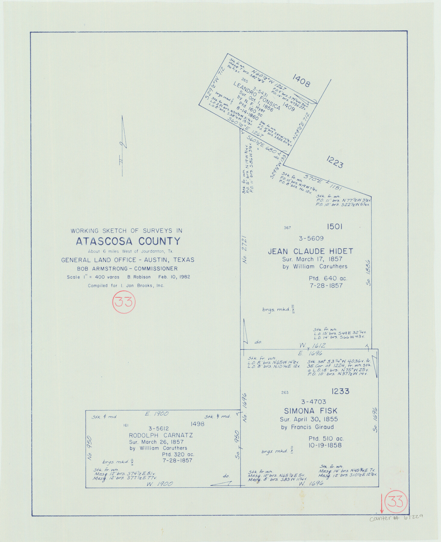 67229, Atascosa County Working Sketch 33, General Map Collection