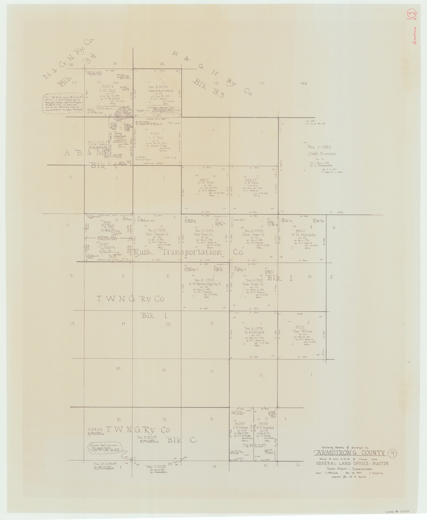 67240, Armstrong County Working Sketch 9, General Map Collection