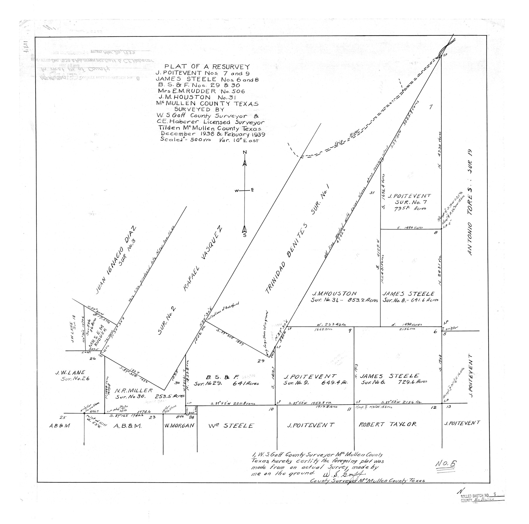 6725, McMullen County Rolled Sketch 8, General Map Collection