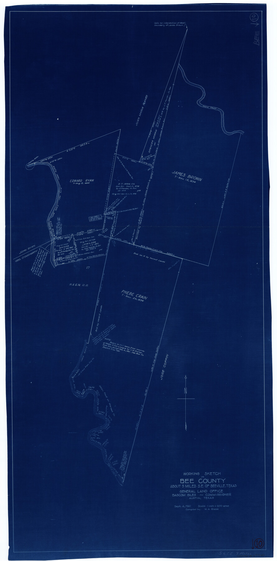 67260, Bee County Working Sketch 10, General Map Collection