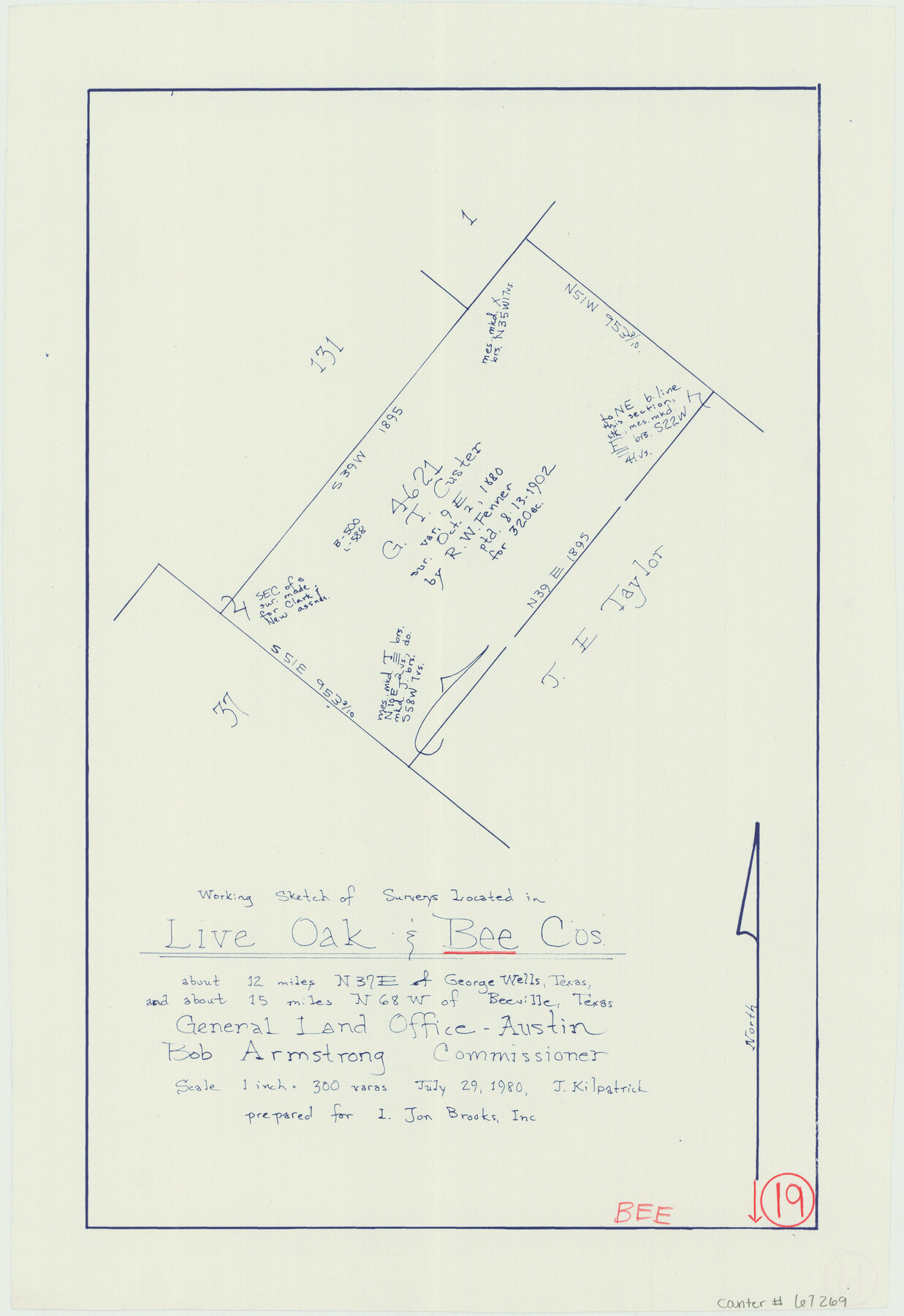 67269, Bee County Working Sketch 19, General Map Collection