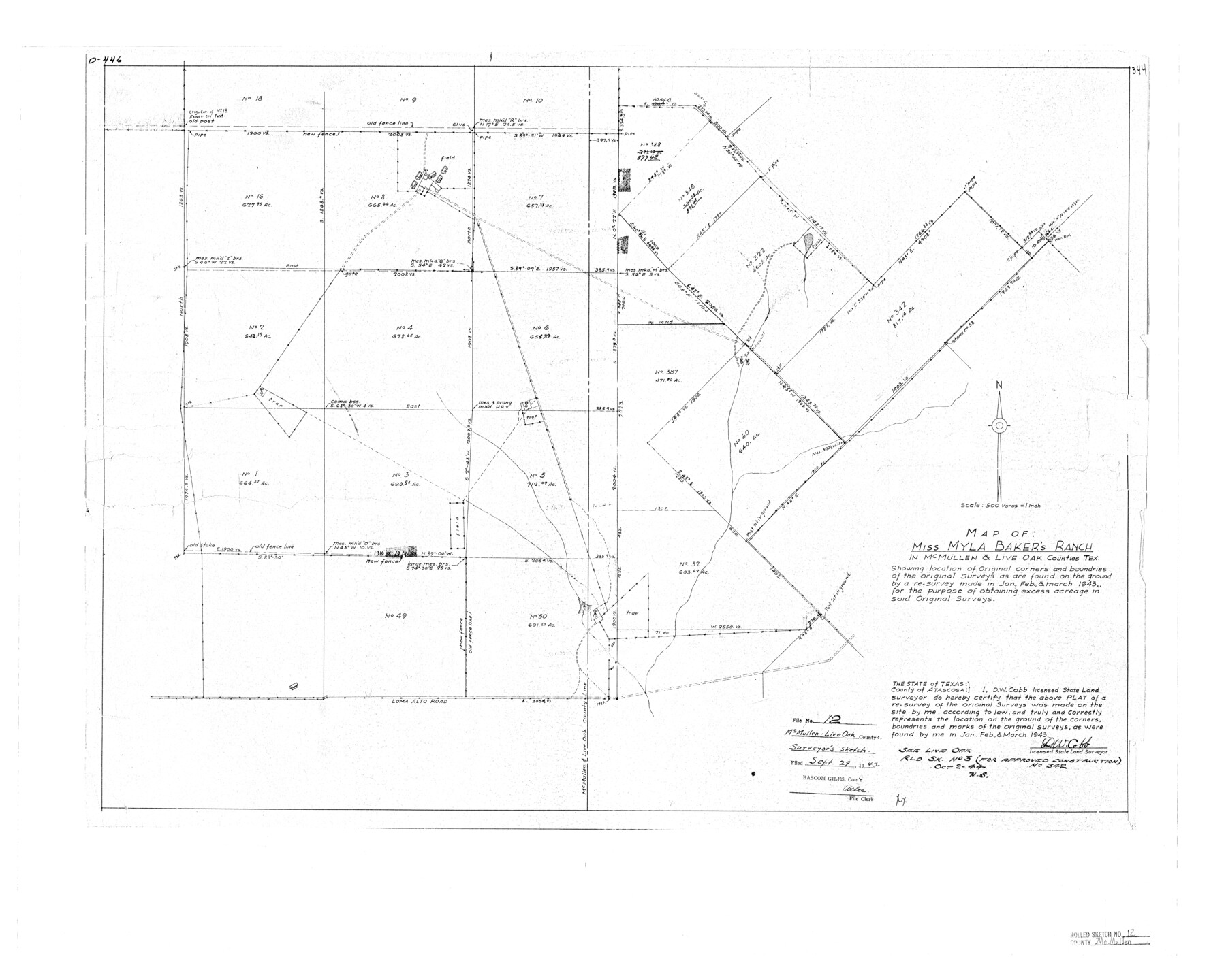 6729, McMullen County Rolled Sketch 12, General Map Collection