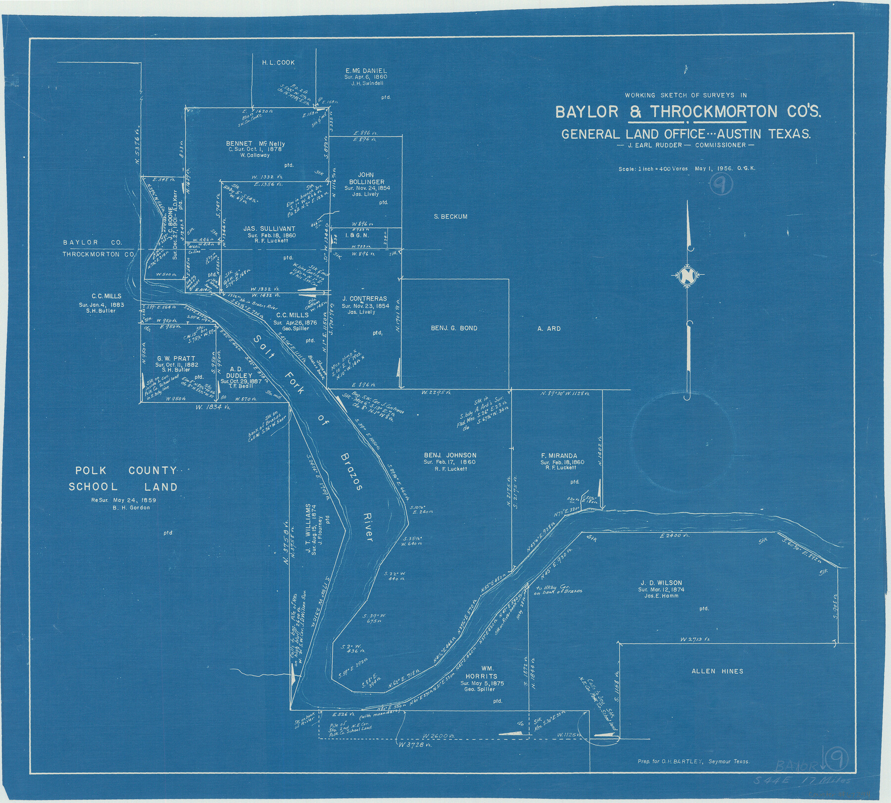 67294, Baylor County Working Sketch 9, General Map Collection