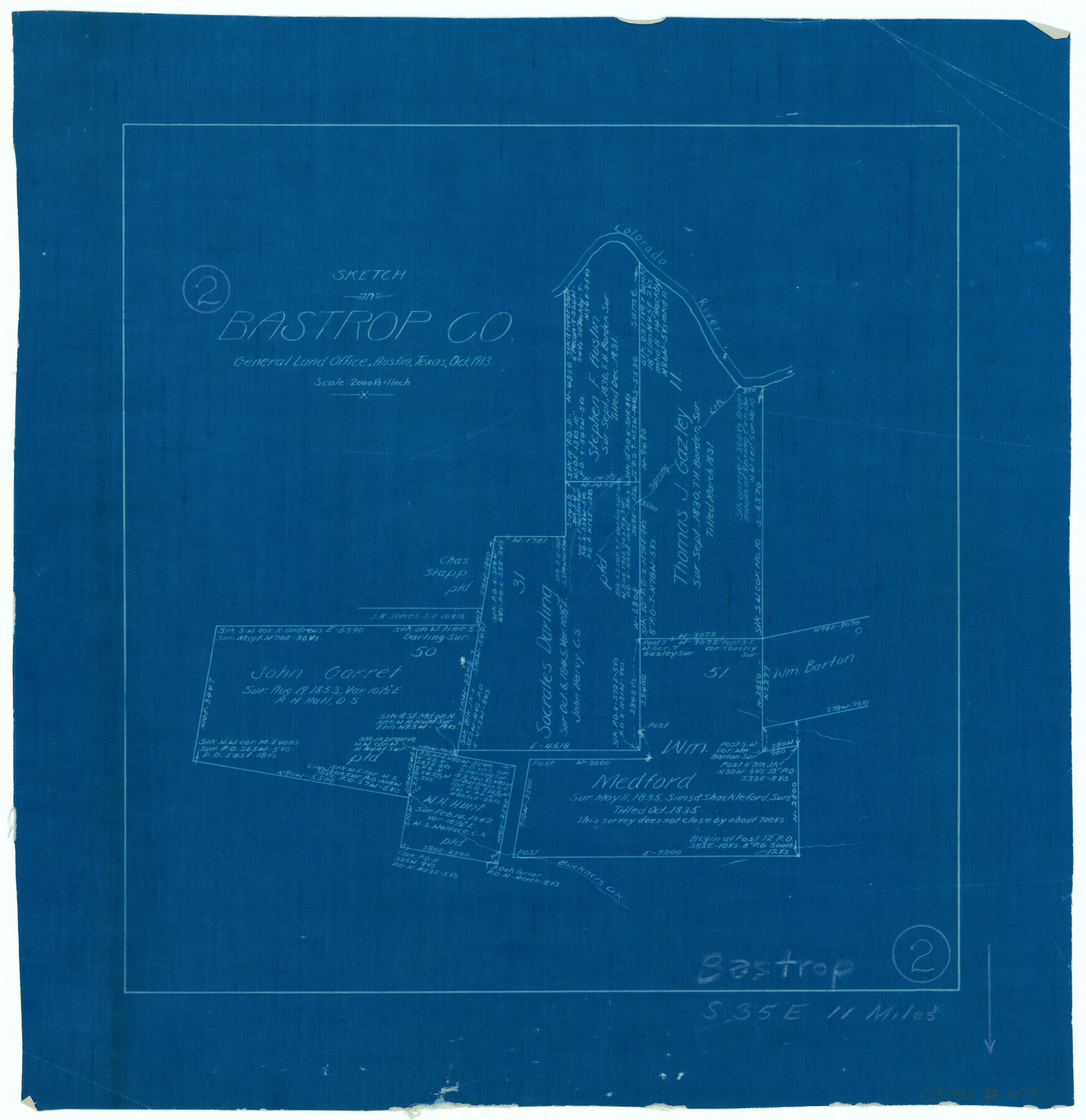 67302, Bastrop County Working Sketch 2, General Map Collection