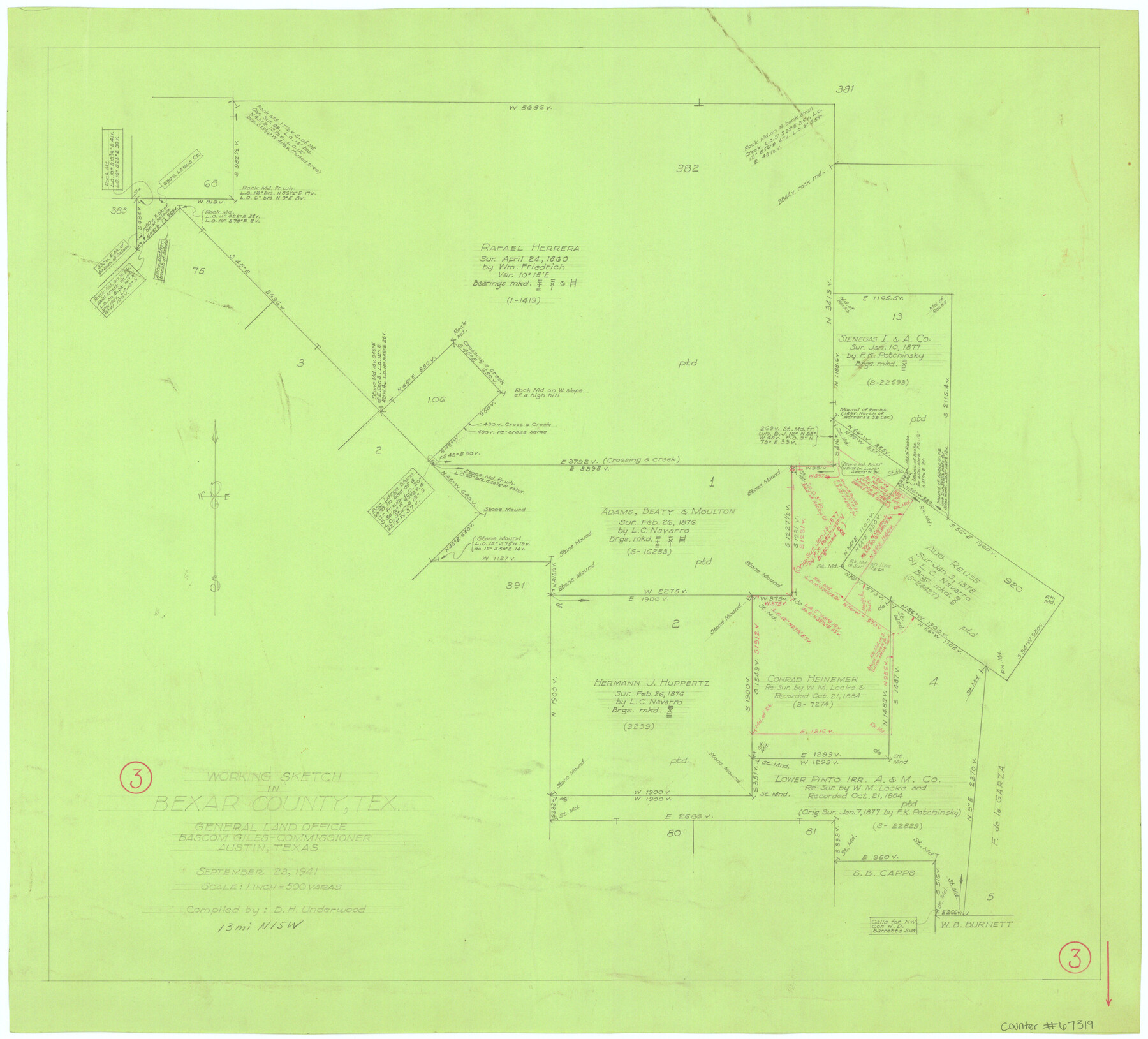 67319, Bexar County Working Sketch 3, General Map Collection