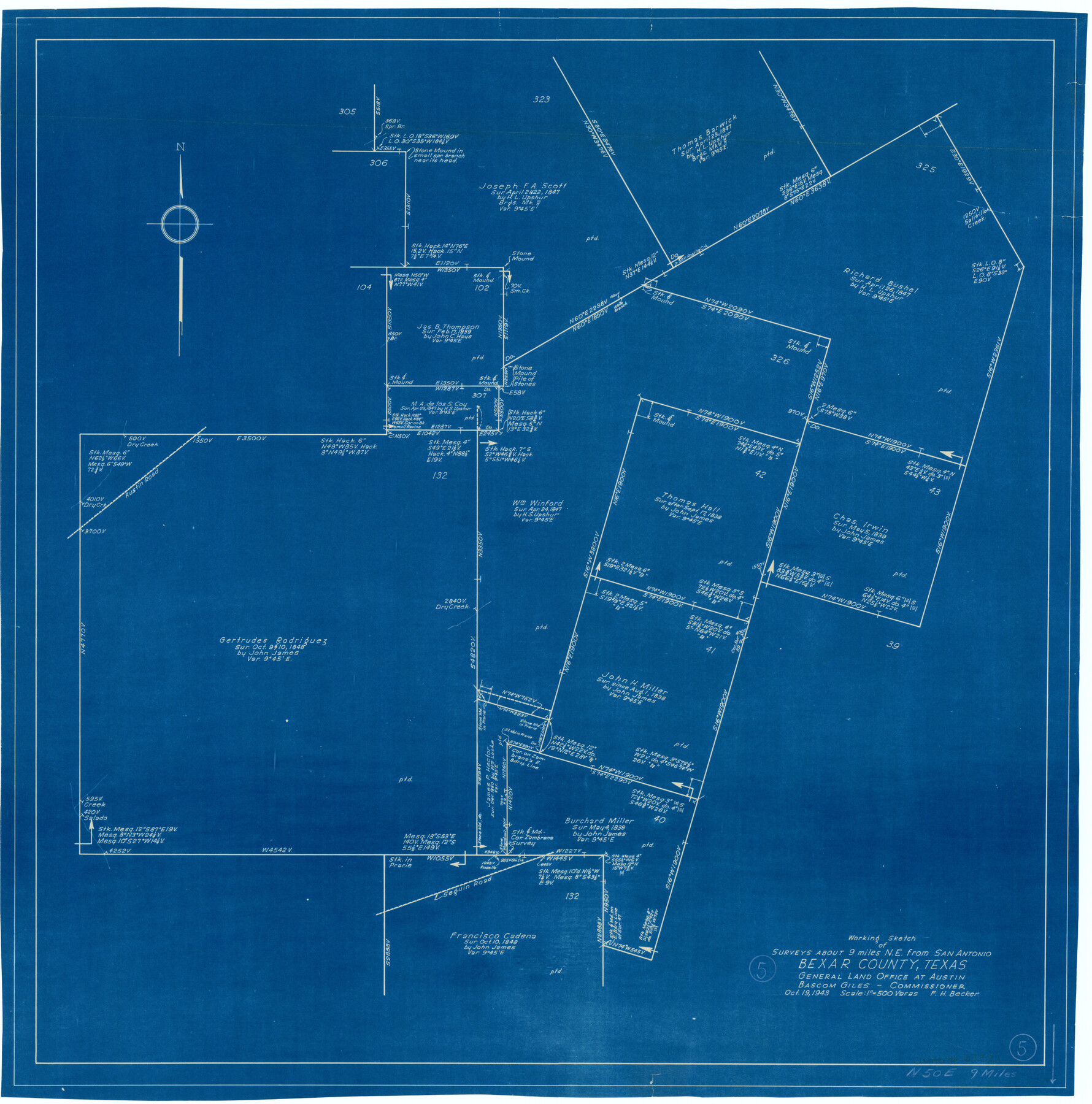 67321, Bexar County Working Sketch 5, General Map Collection