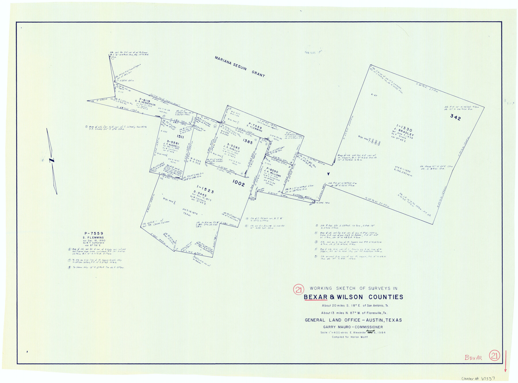 67337, Bexar County Working Sketch 21, General Map Collection