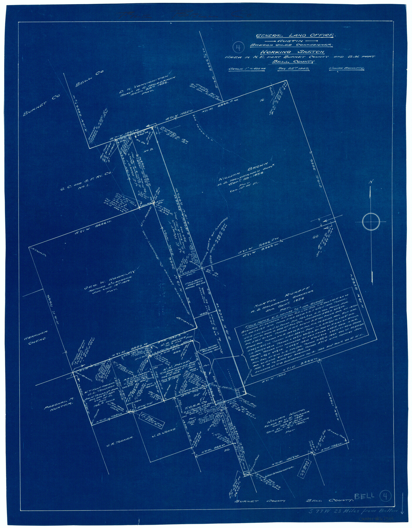 67344, Bell County Working Sketch 4, General Map Collection