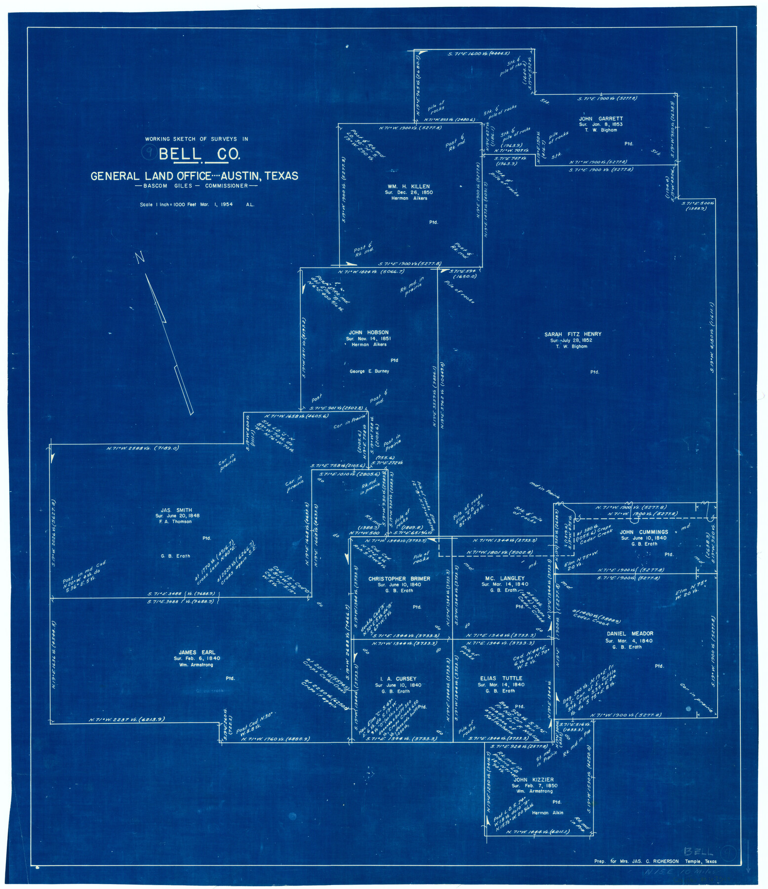 67349, Bell County Working Sketch 9, General Map Collection