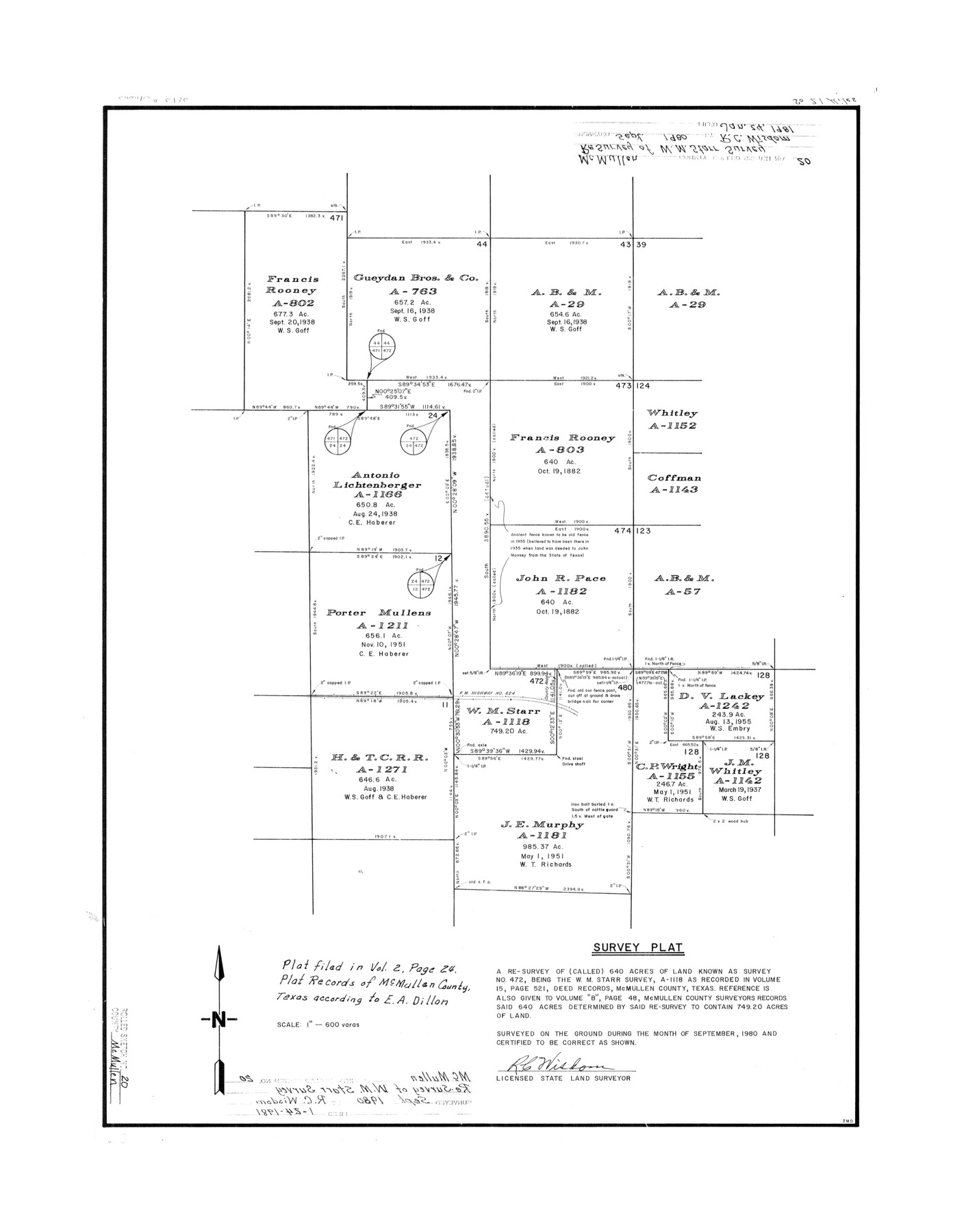 6736, McMullen County Rolled Sketch 20, General Map Collection