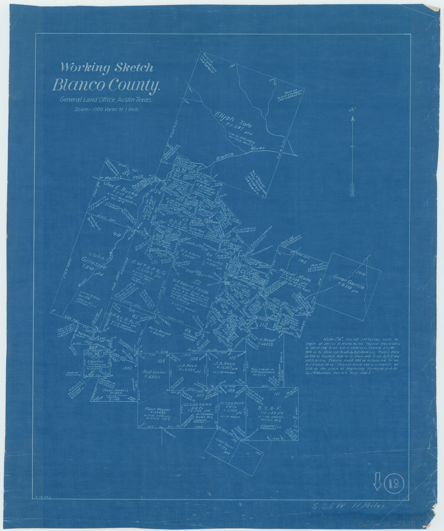 67378, Blanco County Working Sketch 18, General Map Collection