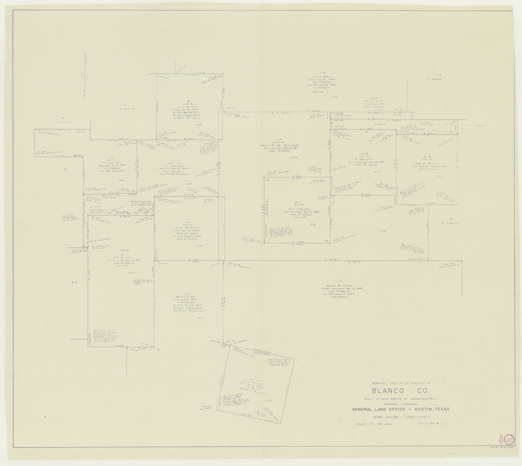 67388, Blanco County Working Sketch 28, General Map Collection