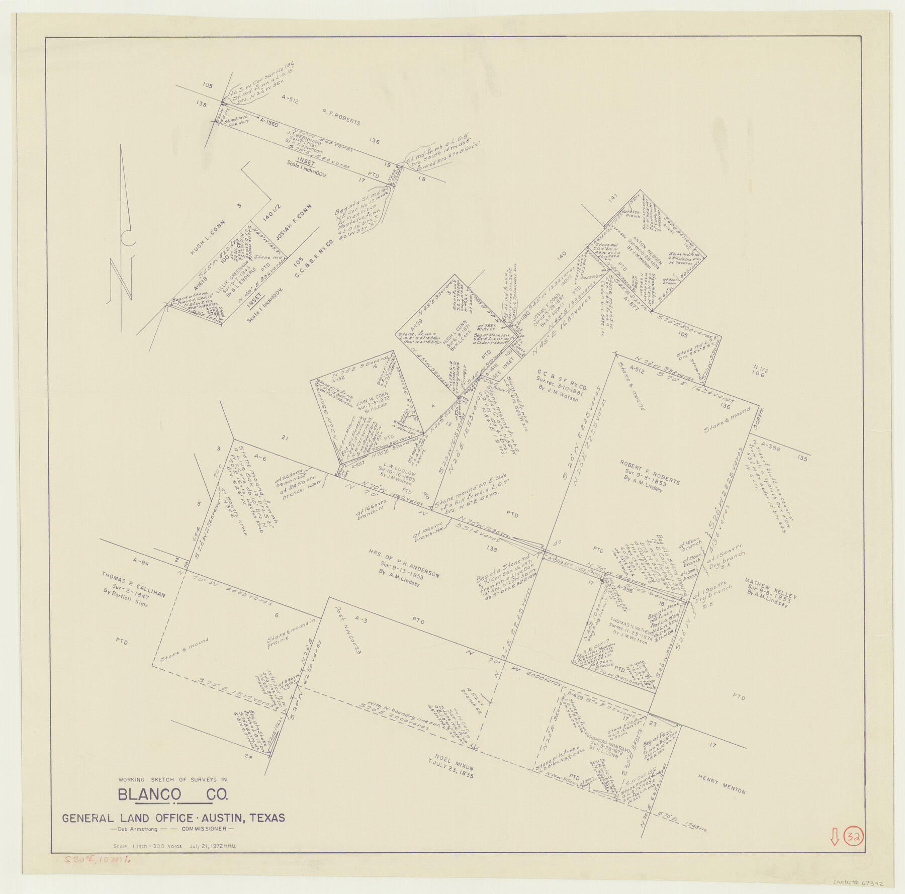67392, Blanco County Working Sketch 32, General Map Collection