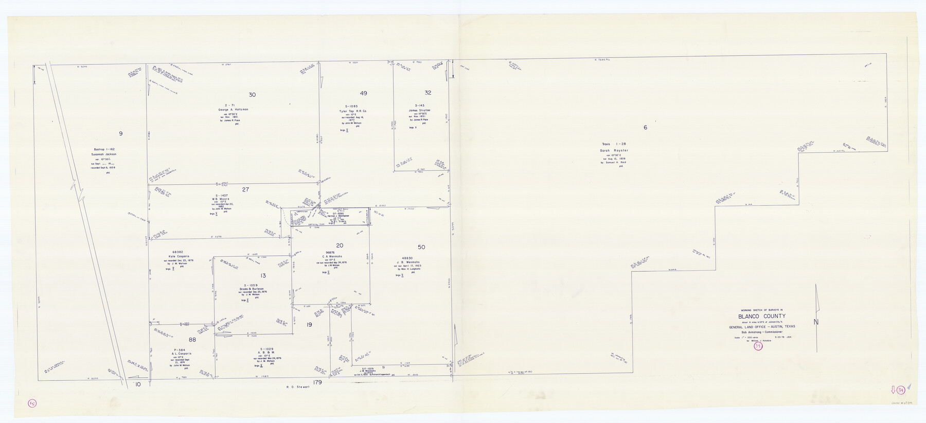 67394, Blanco County Working Sketch 34, General Map Collection