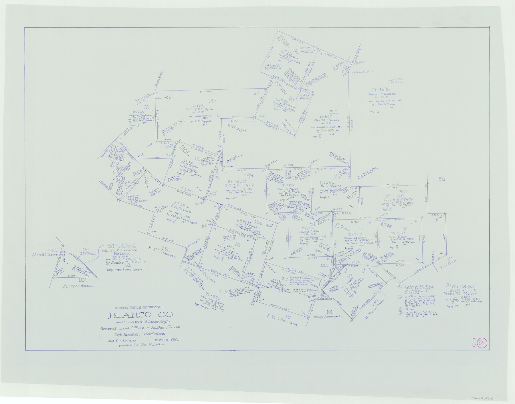 67395, Blanco County Working Sketch 35, General Map Collection