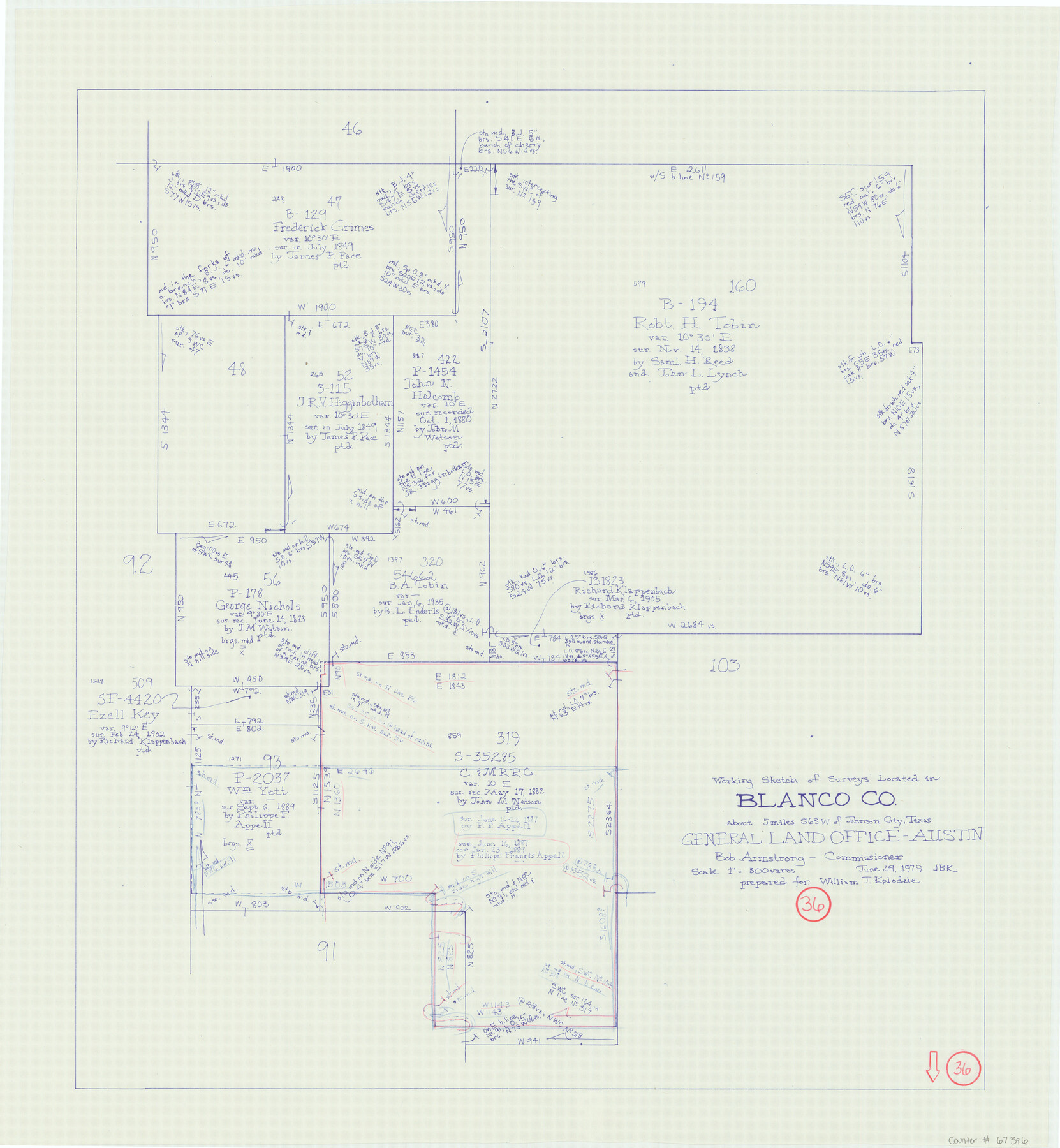 67396, Blanco County Working Sketch 36, General Map Collection