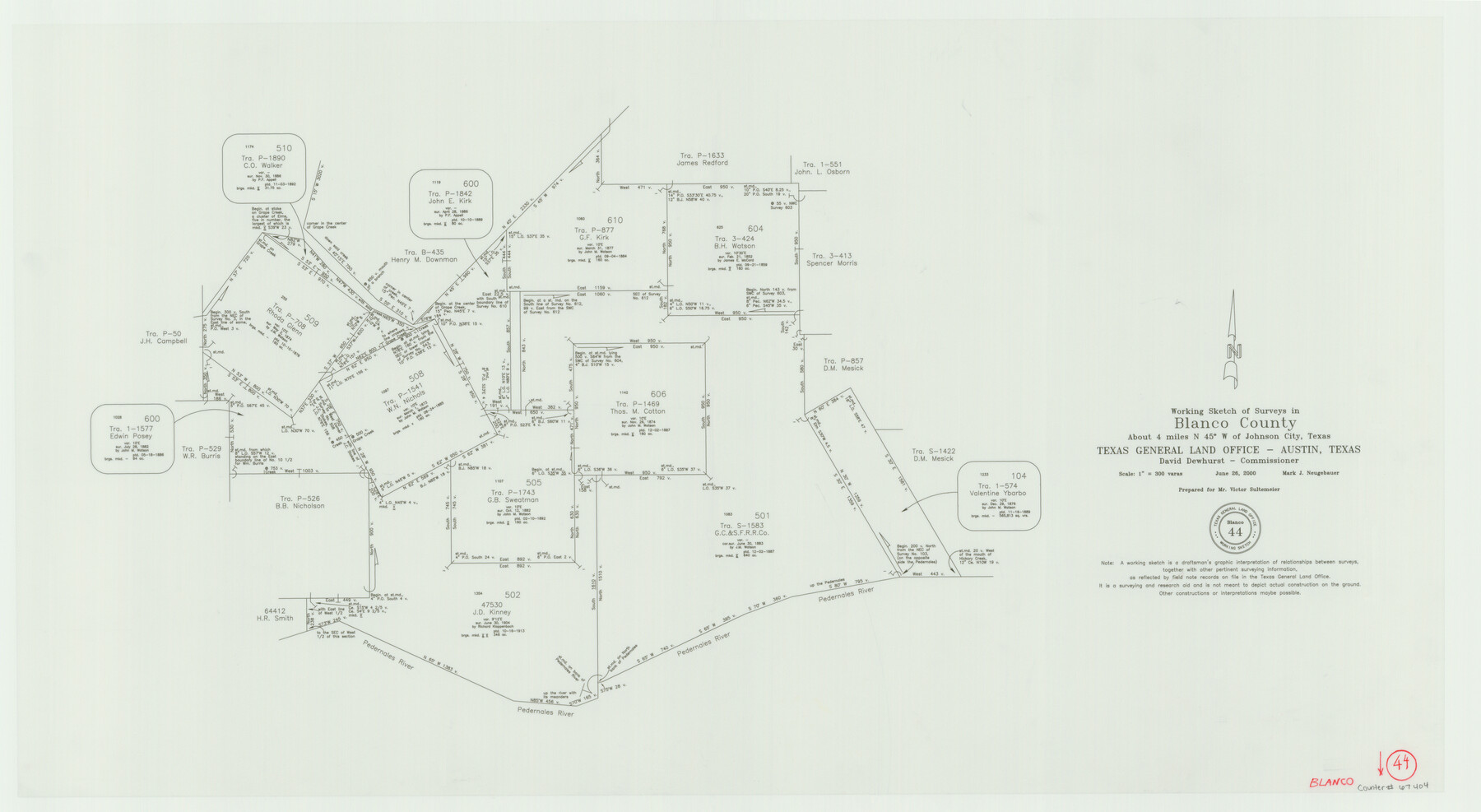 67404, Blanco County Working Sketch 44, General Map Collection